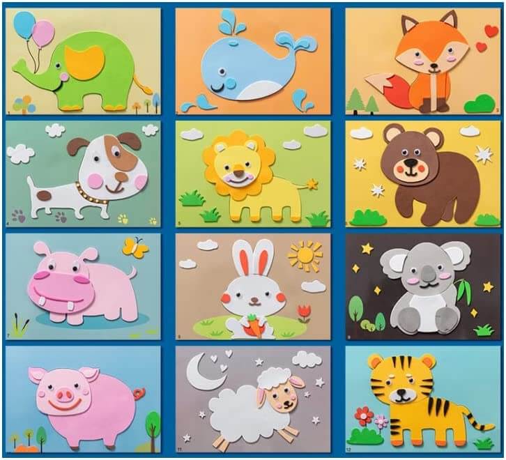 3D Schaumstoff-Sticker Puzzle - Kreativ-Set