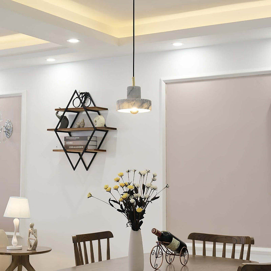 Suspension en marbre avec LED intégrée