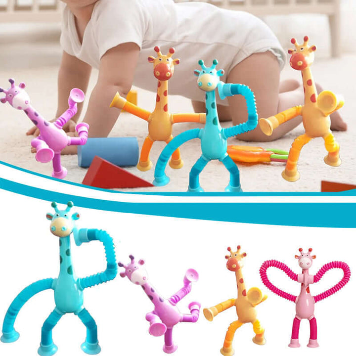 Flexibles Giraffenspielzeug mit Saugnapf