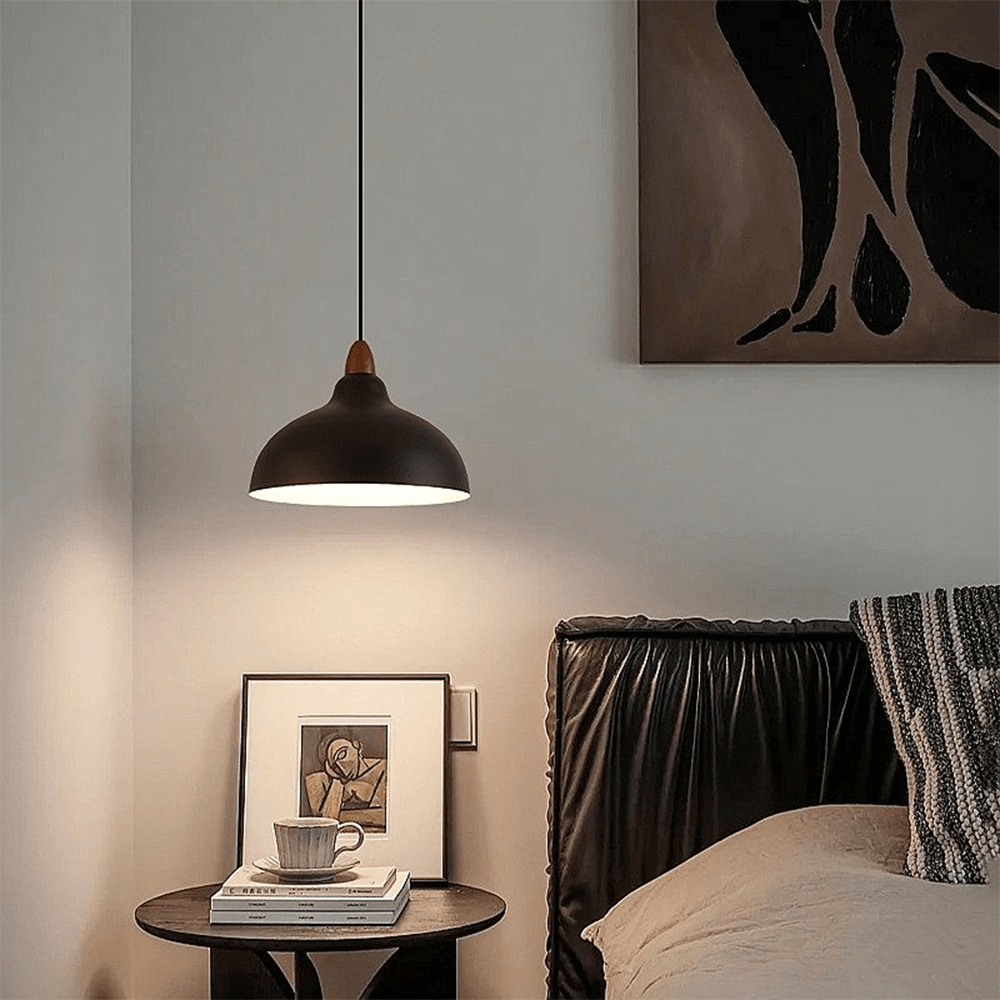 Lampe suspendue scandinave en bois