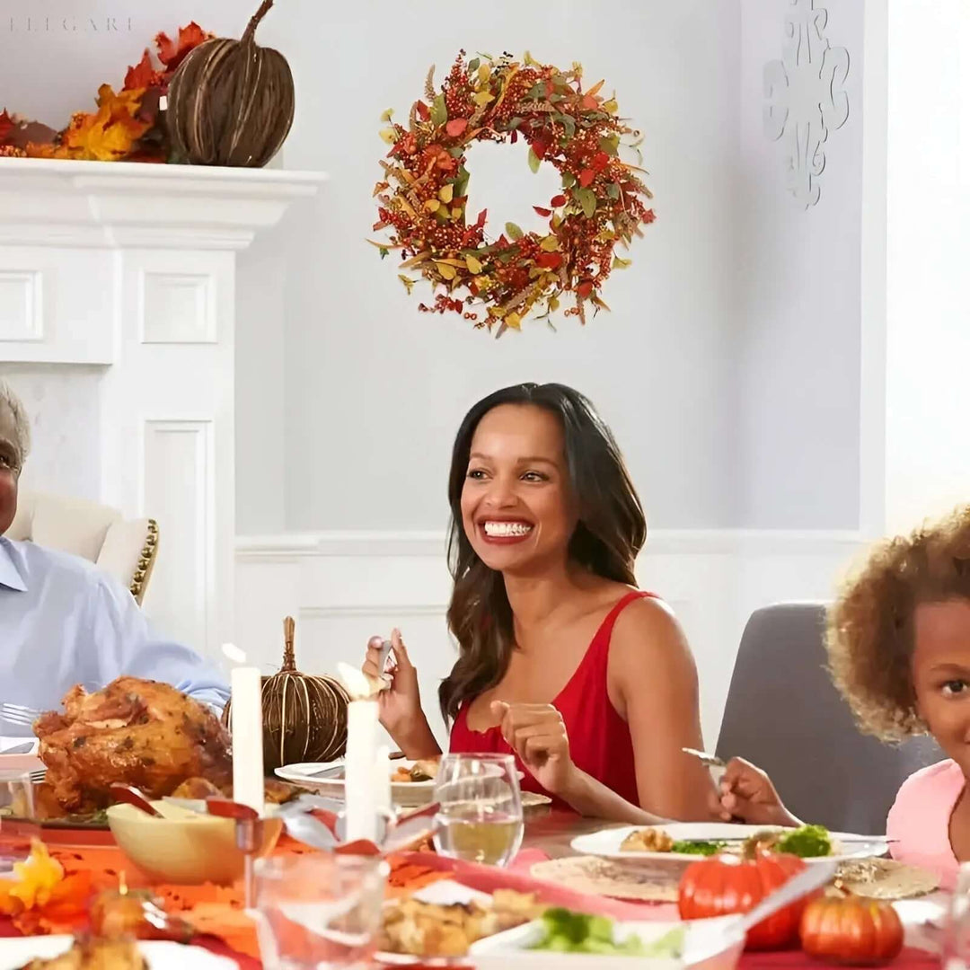 Herbstlicher Türkranz mit Blättern, 35-45cm