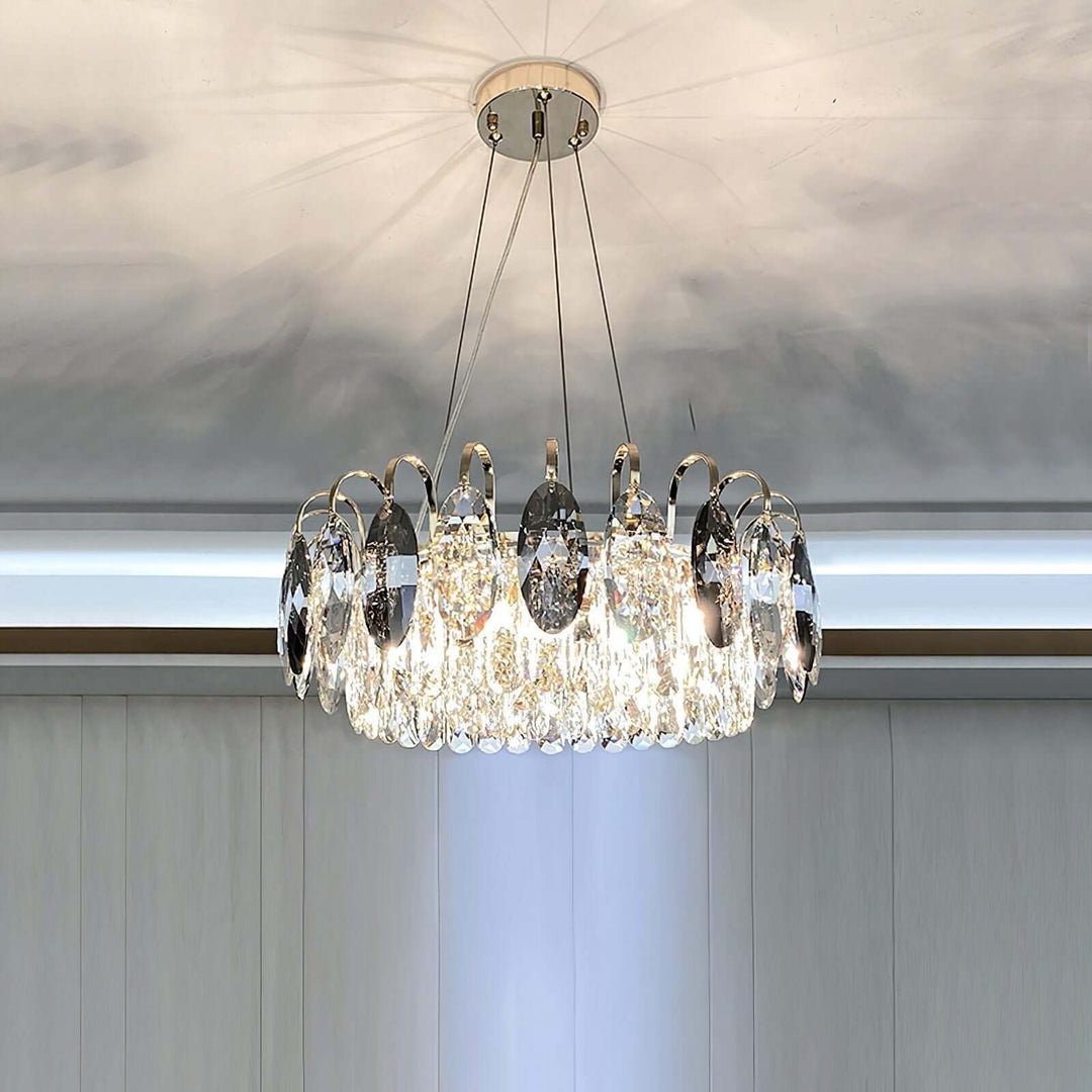 Lustre luxueux en cristal K9, à intensité variable