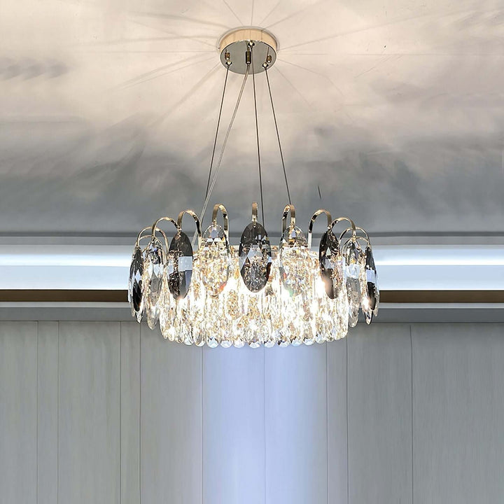 Lustre luxueux en cristal K9, à intensité variable
