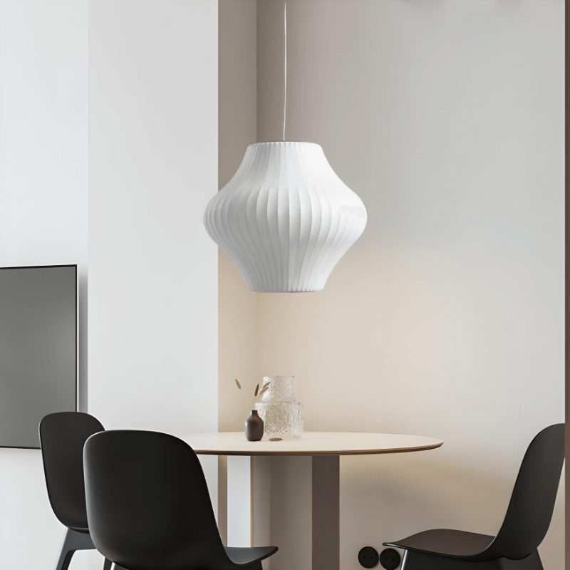 Lampe suspendue moderne en demi-bois