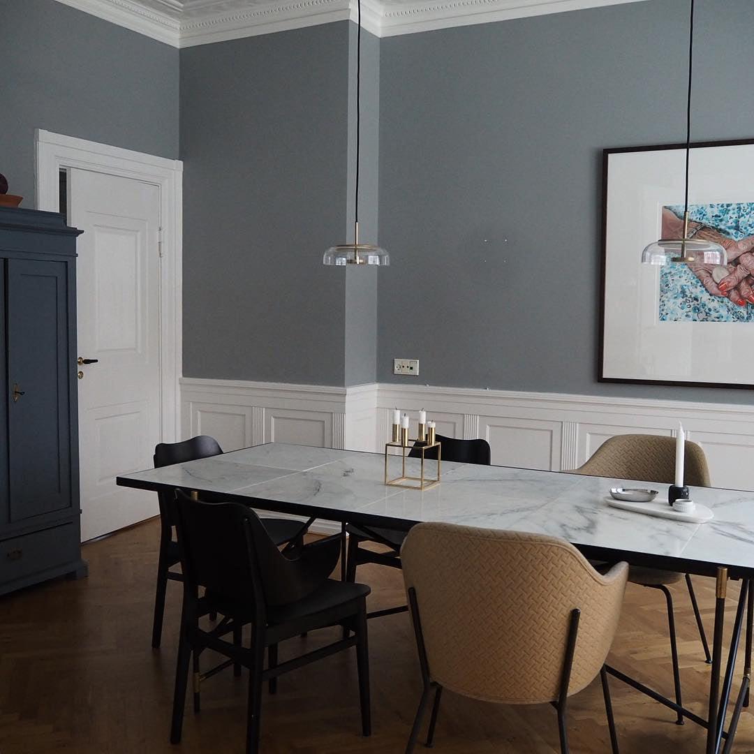 Moderne Pendelleuchte - Messing & Glas