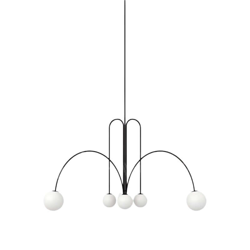 Suspension élégante en verre et métal