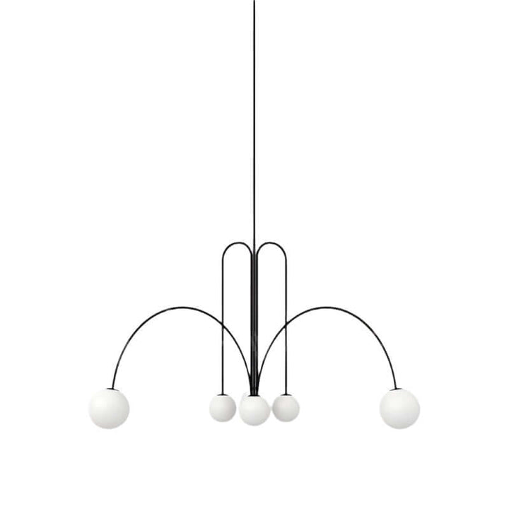 Suspension élégante en verre et métal