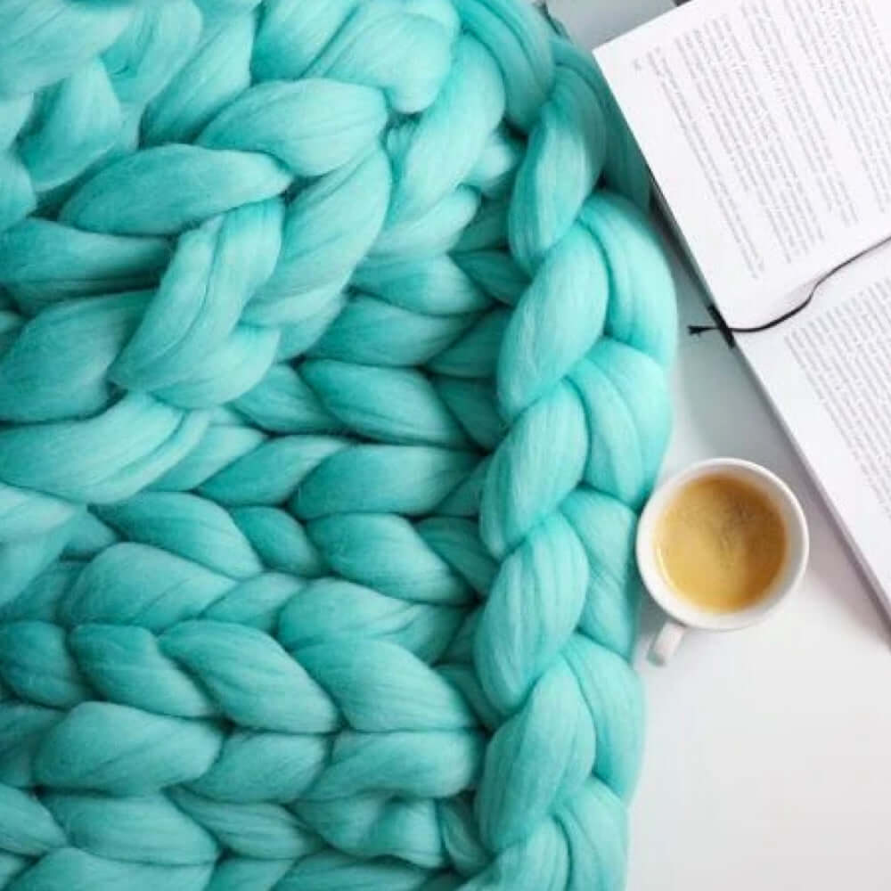 Chunky XL Garn 1000g - DIY Decke stricken