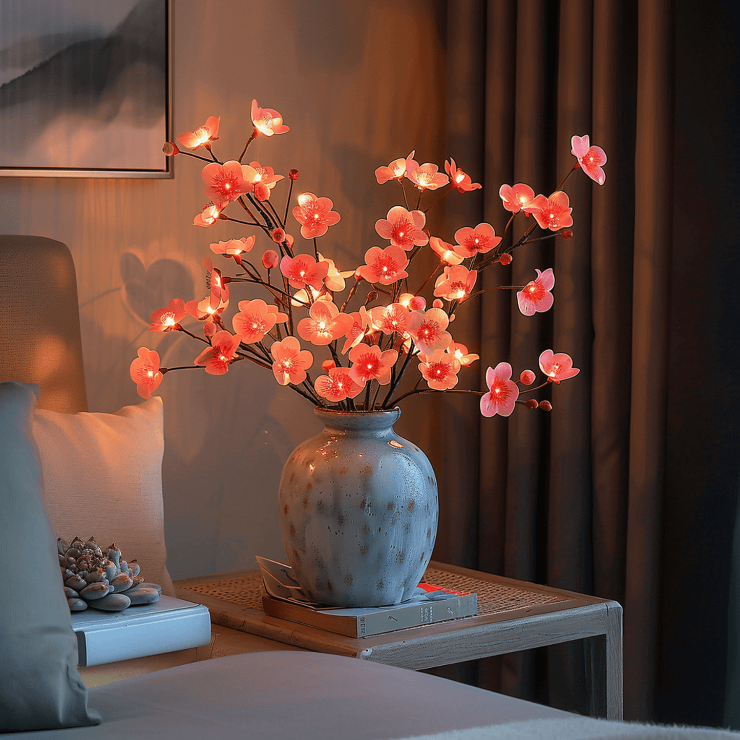 Branche décorative LED 70 cm - blanc chaud