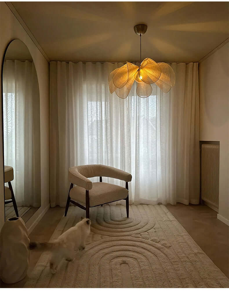 Lustre en tissu Japandi