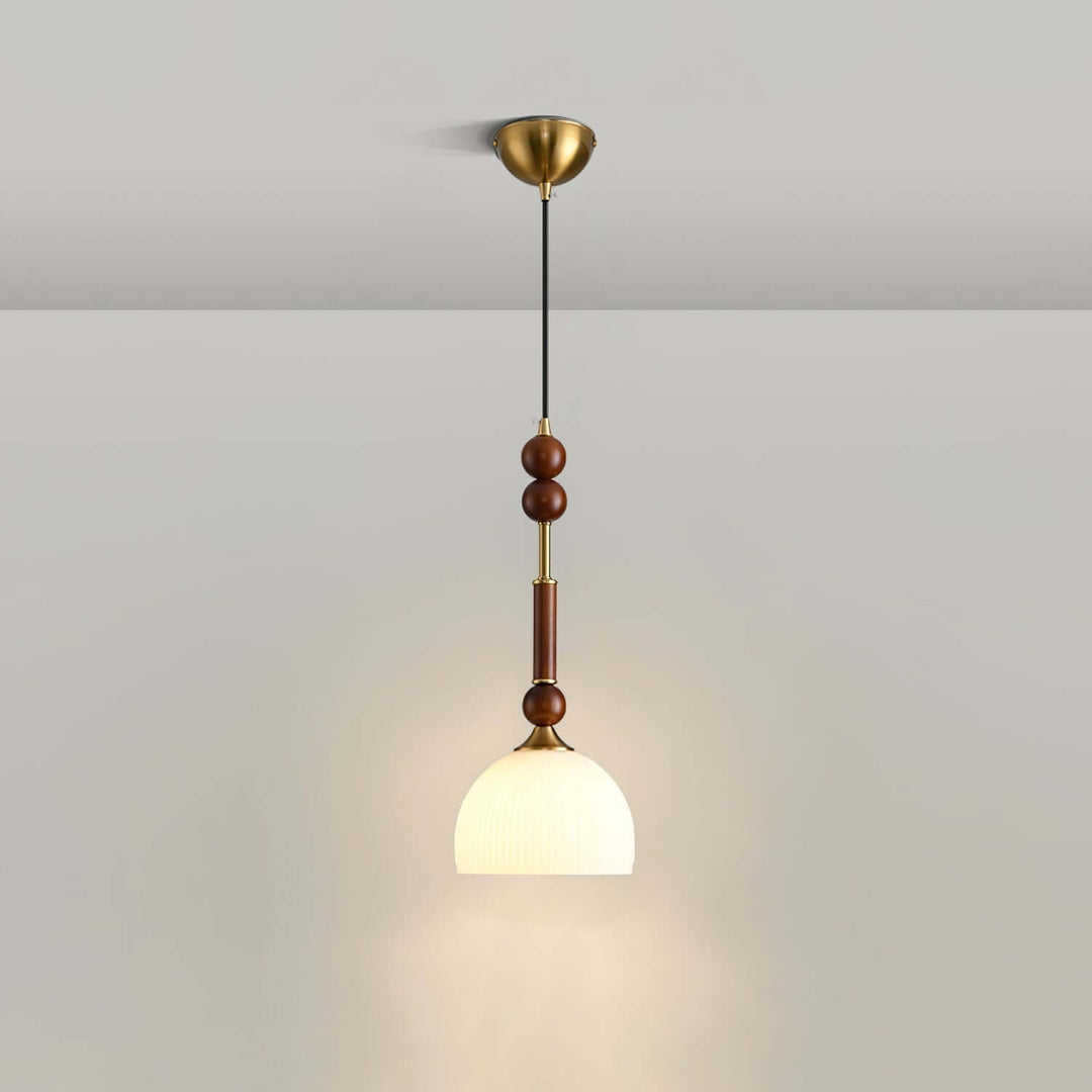 Lampe suspendue élégante avec abat-jour en verre