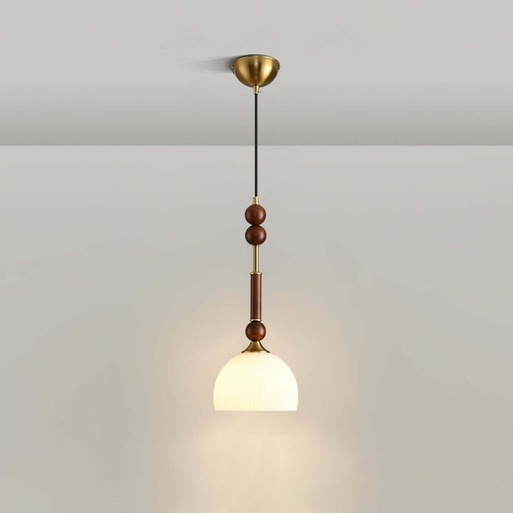 Lampe suspendue élégante avec abat-jour en verre