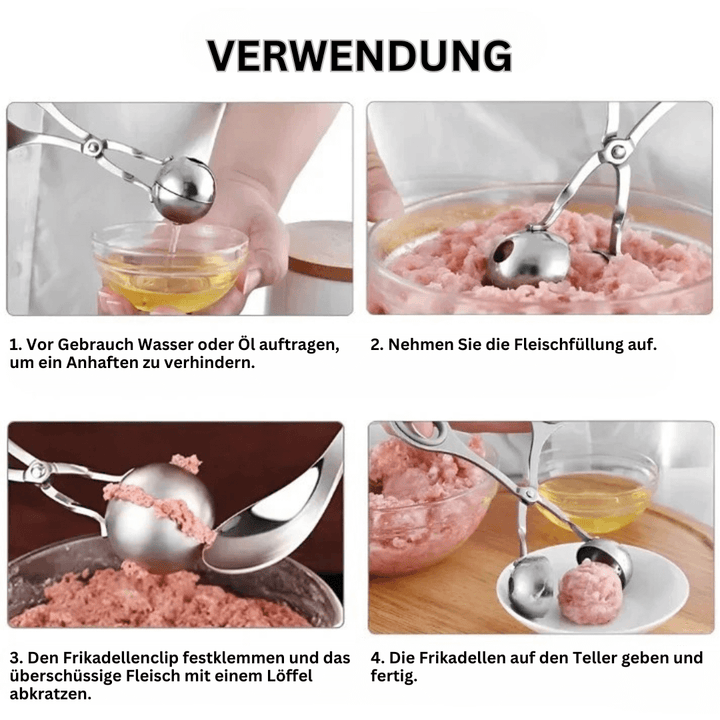 Edelstahl Fleischbällchenformer - Ideal für perfekte Bällchen