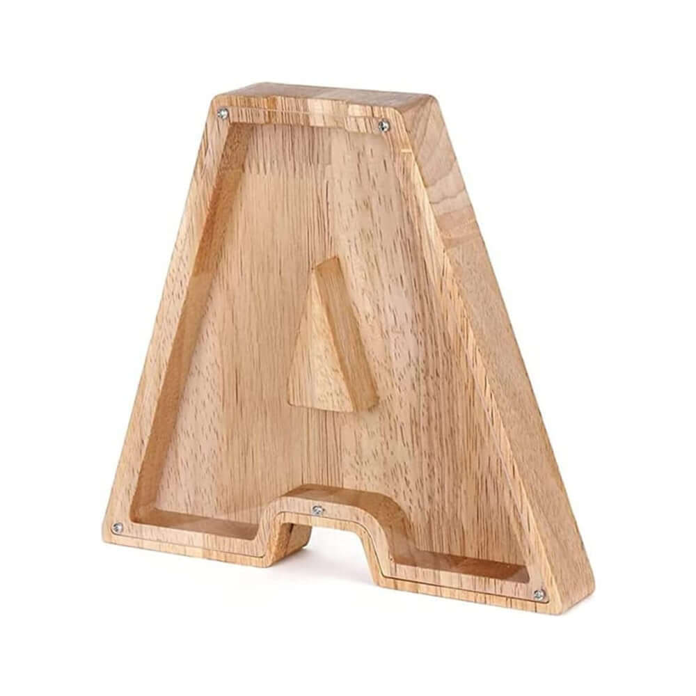 Holz Alphabet Sparschwein Buchstaben Spardose