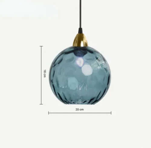 Élégante suspension boule de verre