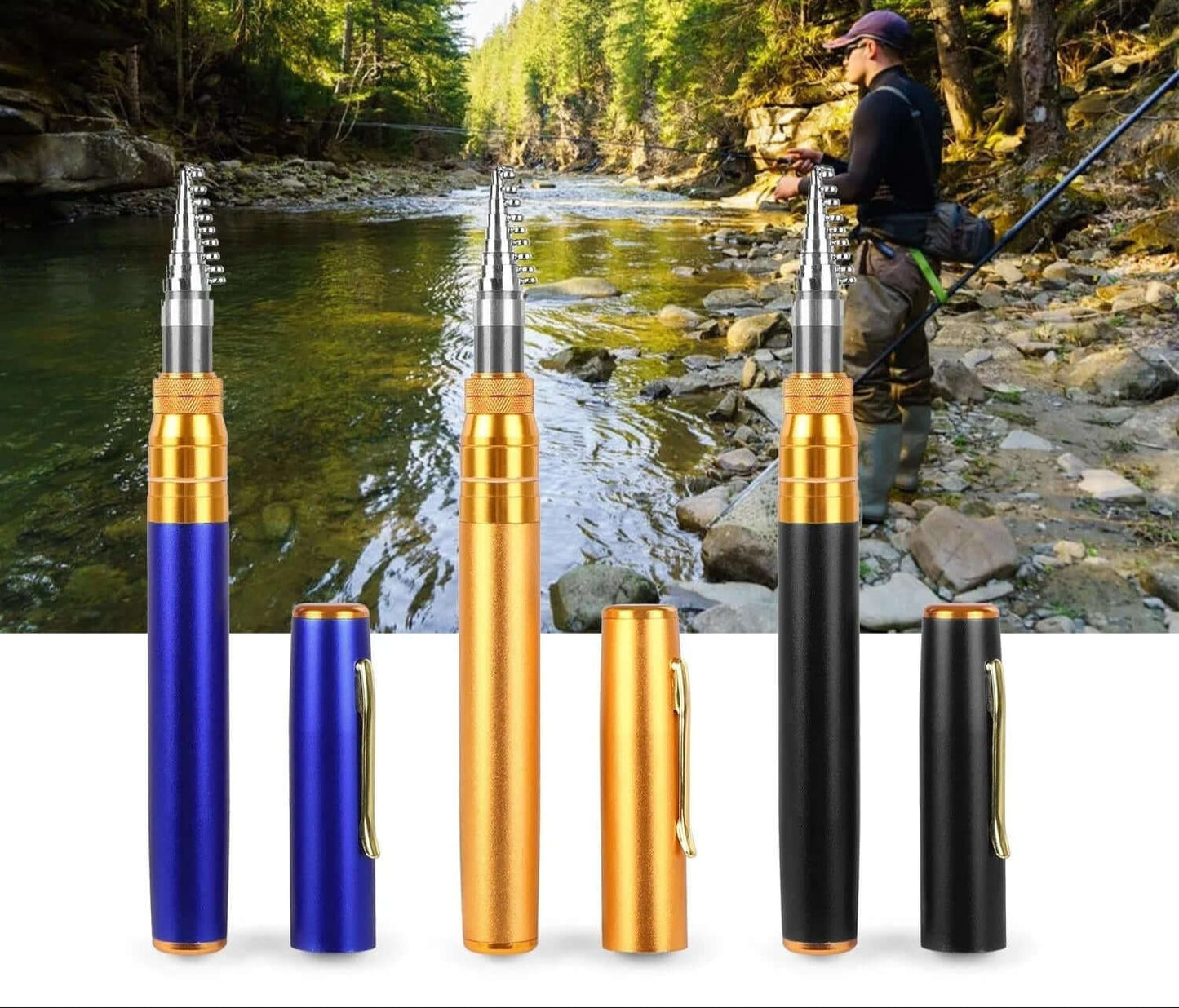 Ensemble de pêche de voyage compact - 97 cm