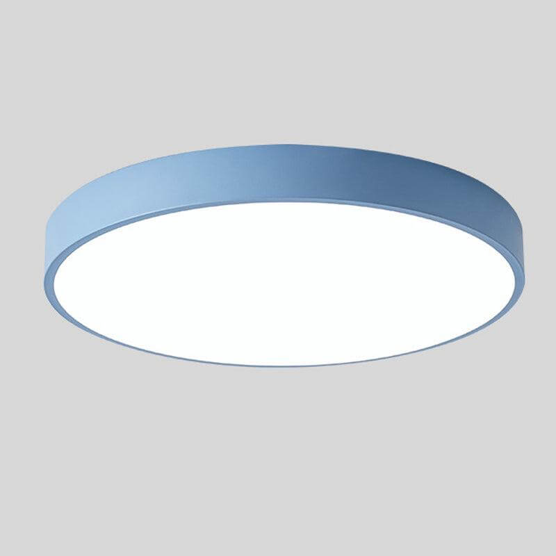 Plafonnier LED rond en bois moderne