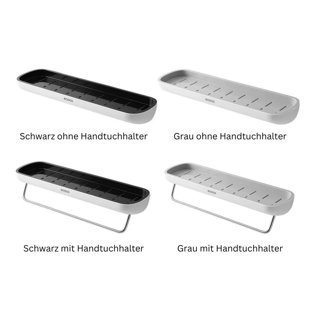 Organisateur de salle de bain - Étagère murale avec porte-serviettes