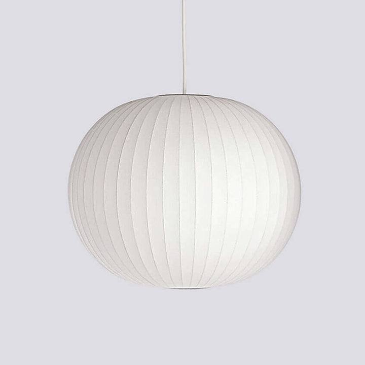 Lampe suspendue moderne blanche - soie et acier