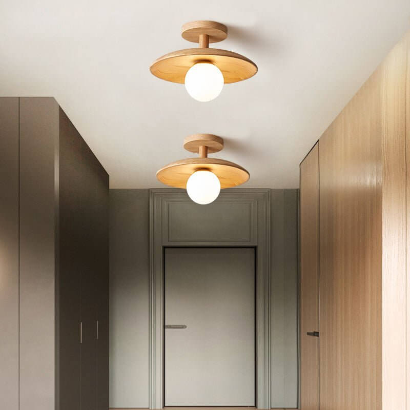 Japanische Deckenleuchte Holz Designleuchte