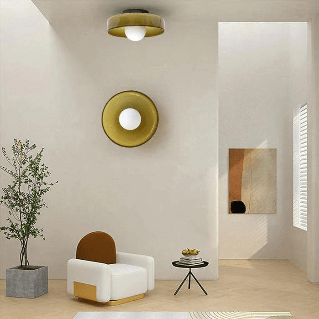 Runde LED Deckenleuchte Modern Glas Lampe