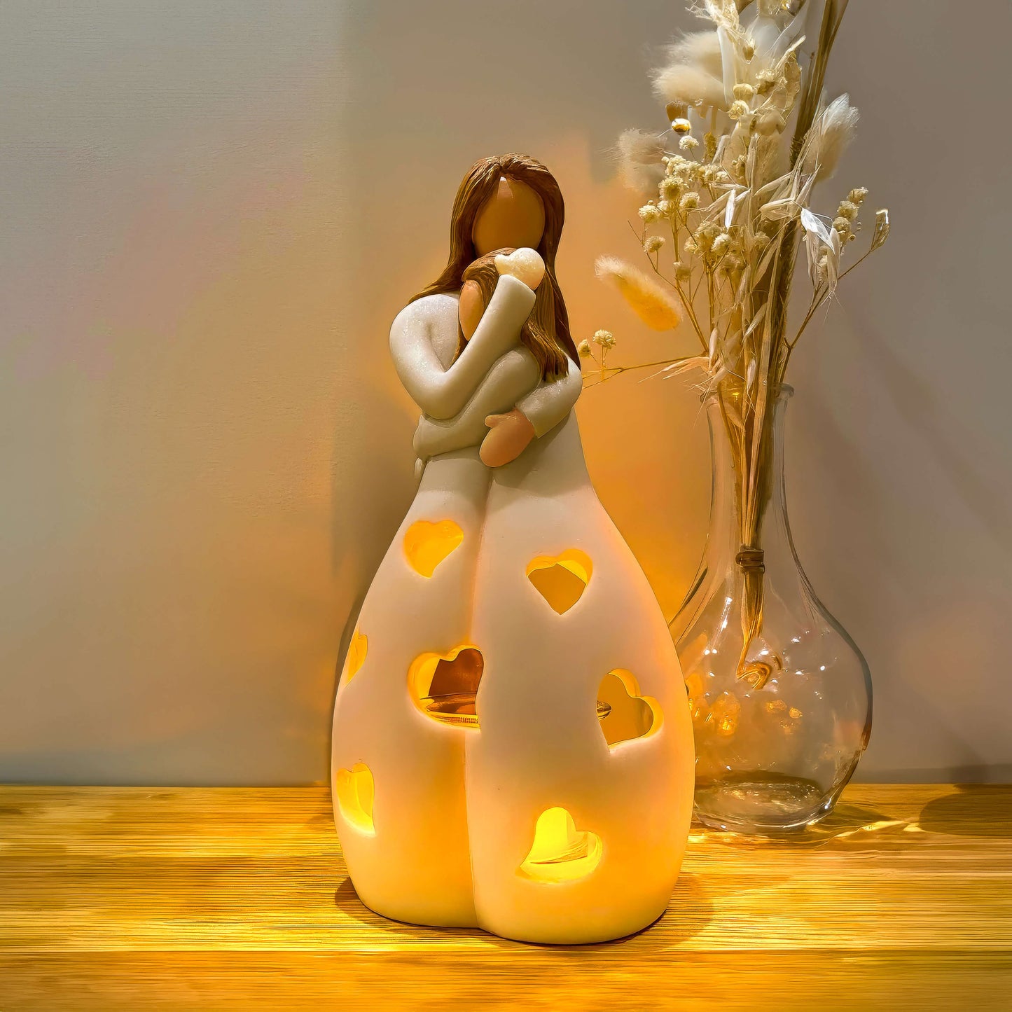 Dekorative Liebeslicht Lampe, 22cm, Beige