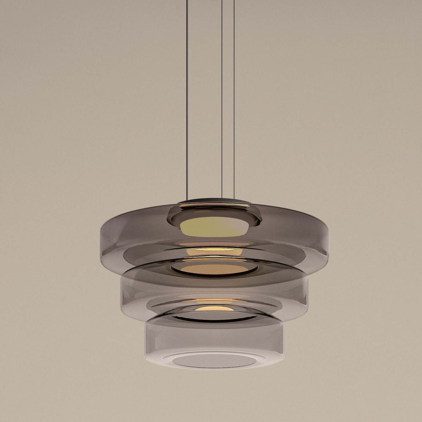 Elegante Bauhaus Glas-Hängeleuchte