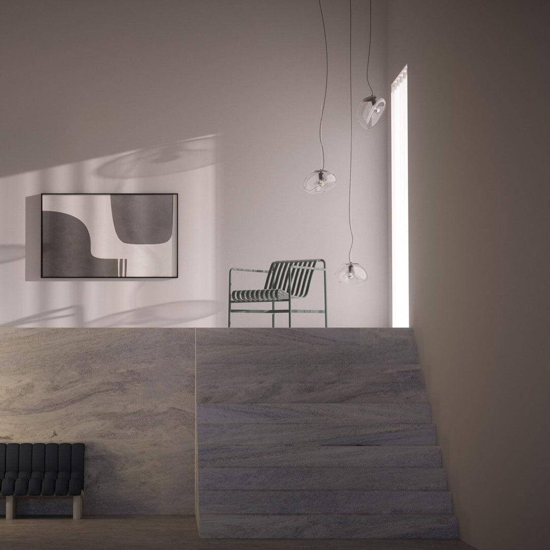 Suspension goutte d'eau suspendue