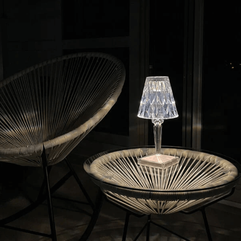 Kristall-Tischleuchte, Elegant & Modern
