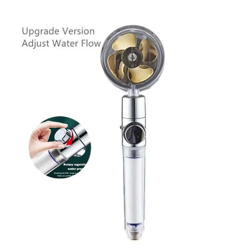 Wassersparender 360° Duschkopf mit Turbo