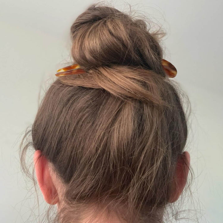 Pinces à cheveux en forme de U en écaille de tortue - chignon