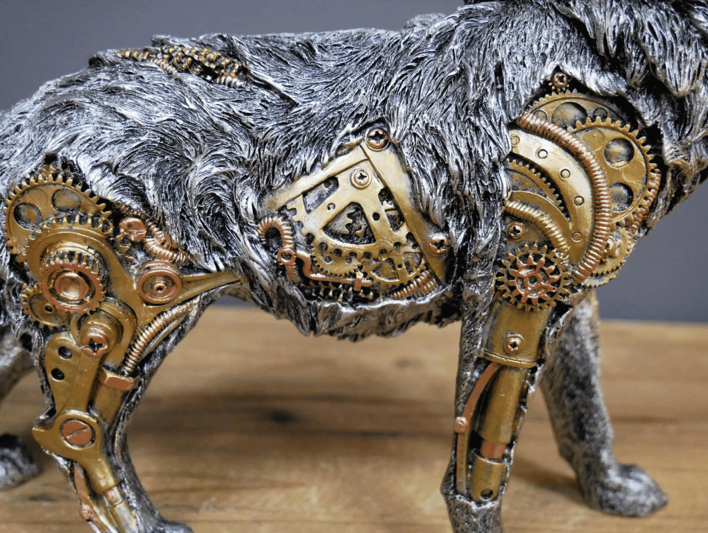 Sculptures animales mécaniques de style steampunk