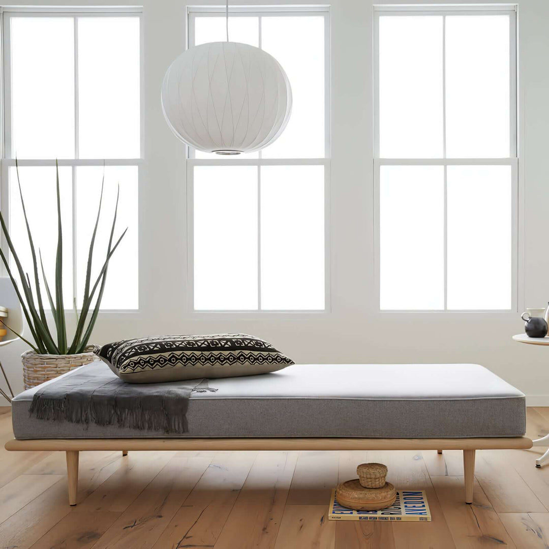 Lampe suspendue moderne blanche - soie et acier