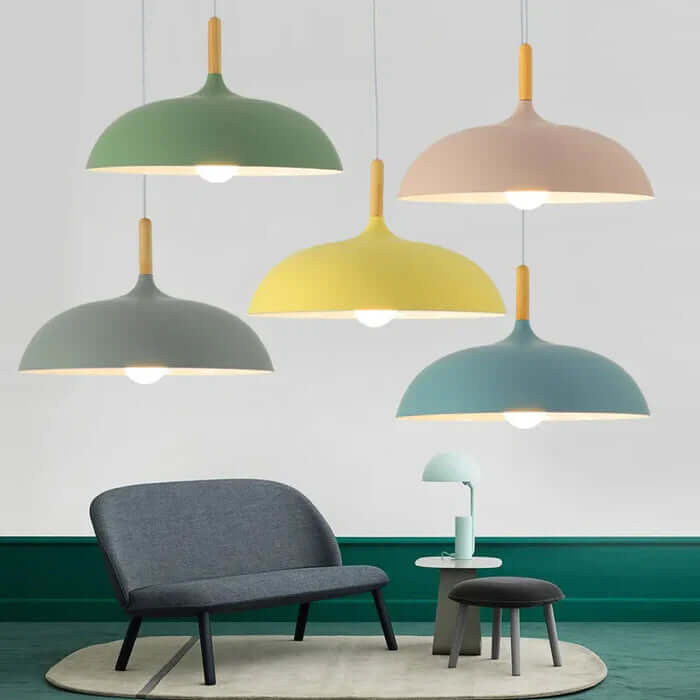 Plafonnier scandinave en chêne