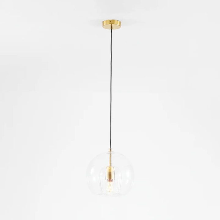 Suspension LED moderne boule de verre - hauteur réglable