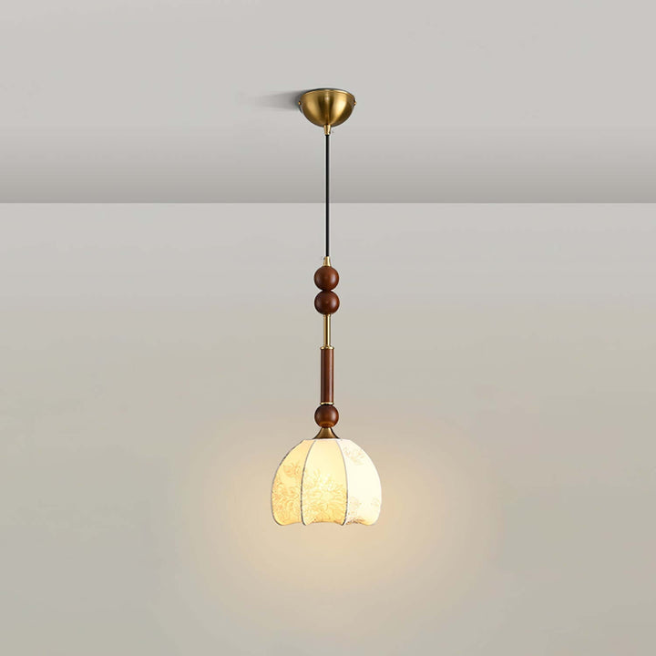 Lampe suspendue élégante avec abat-jour en verre