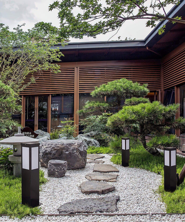 Moderne LED Pollerleuchte Außen Garten