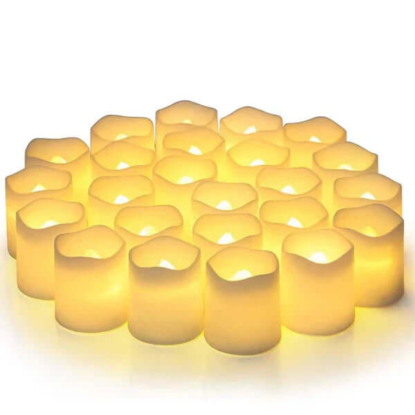 Lot de 24 bougies LED sans flamme, blanc chaud