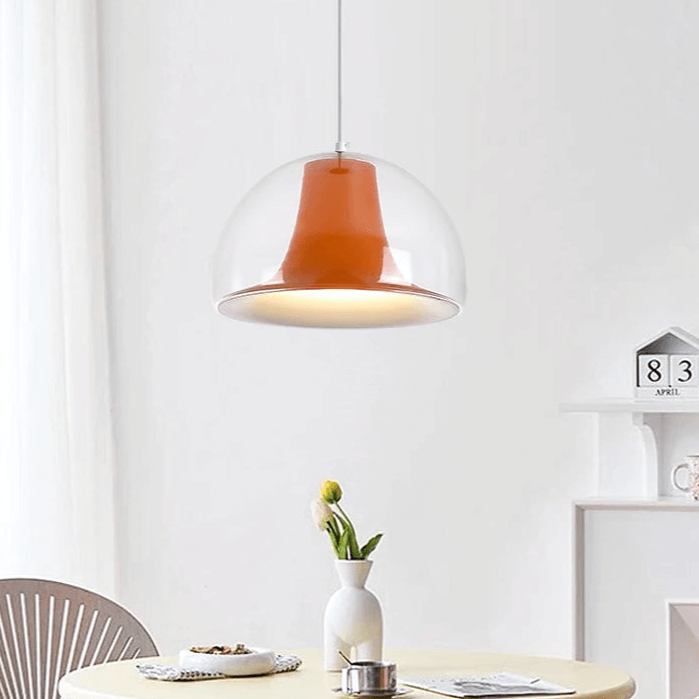 Halbkreisförmige Quallen Glas Hängelampe