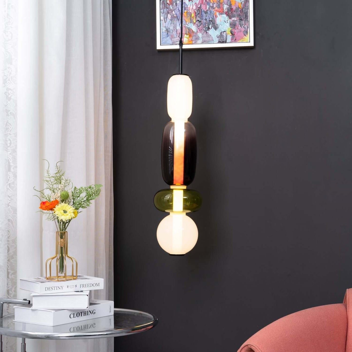 Bunte Glas Hängeleuchte