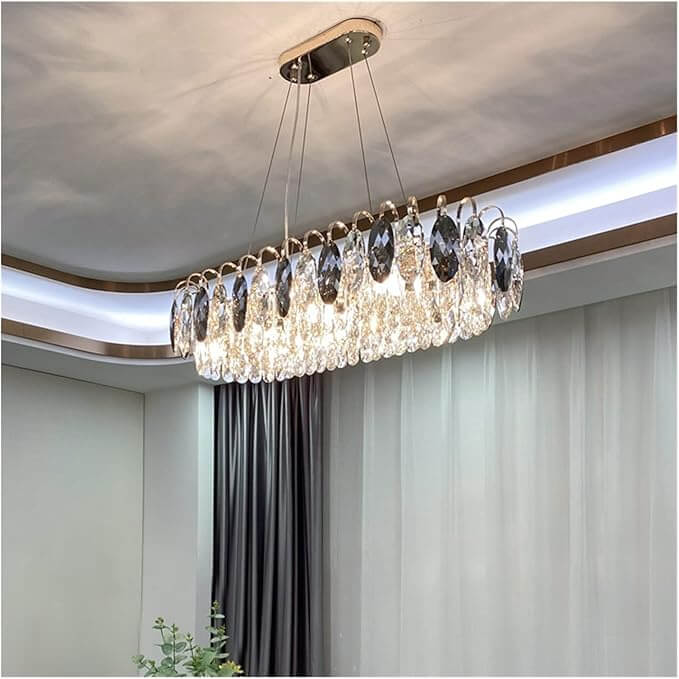 Lustre luxueux en cristal K9, à intensité variable