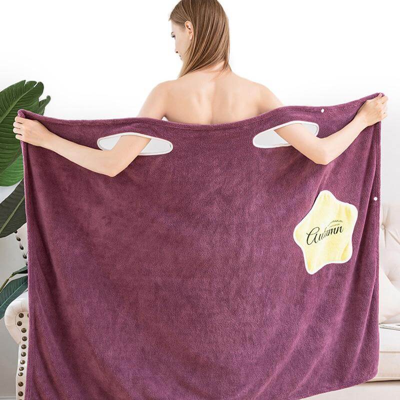 Peignoir en microfibre pour femme à séchage rapide