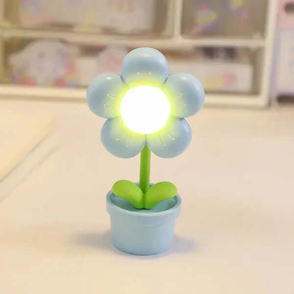 Lampe de table LED à fleurs - Lampe décorative à lumière d'ambiance