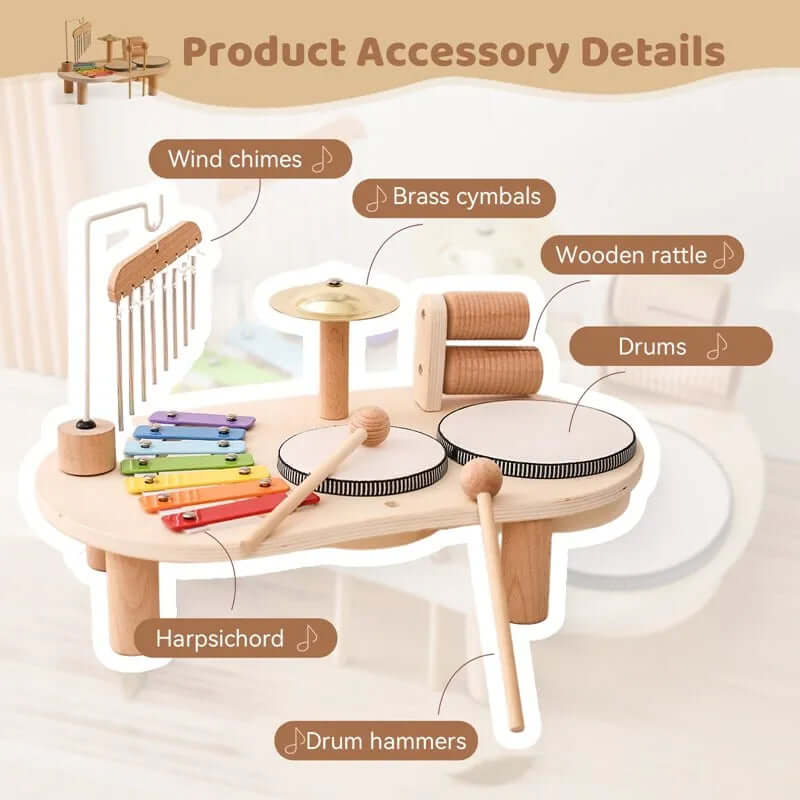 Holzbrettspielzeug Musikstation - Kreativspielzeug für Kinder
