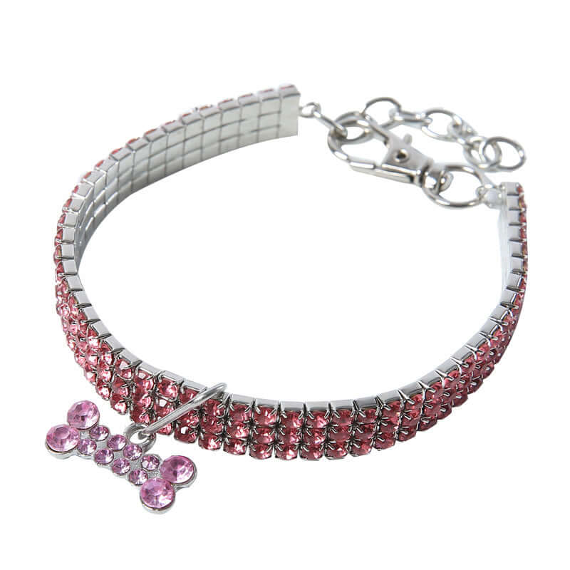 Collier scintillant pour animaux de compagnie avec strass