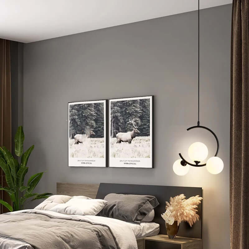 Suspension LED moderne, dimmable, 3 têtes lumineuses