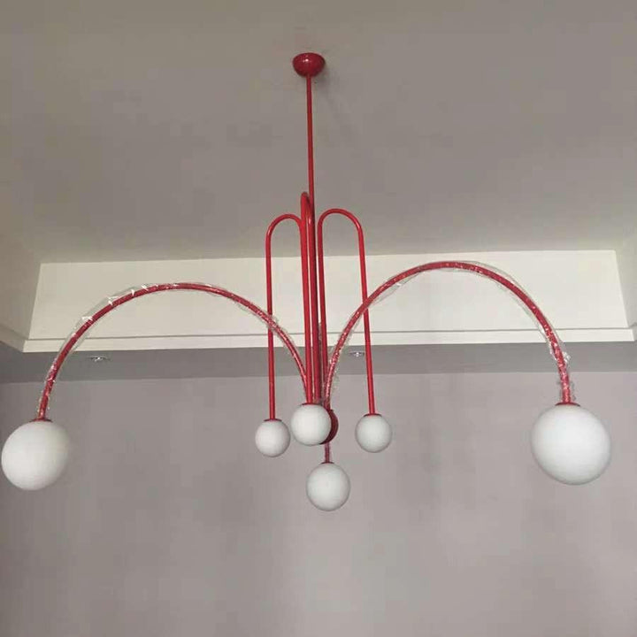 Suspension élégante en verre et métal