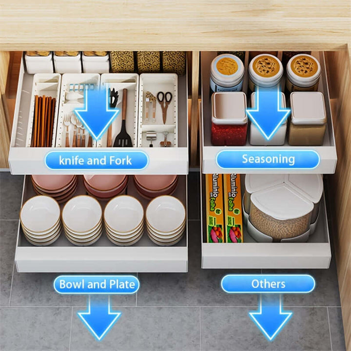 Organisateur d'armoire de cuisine coulissant