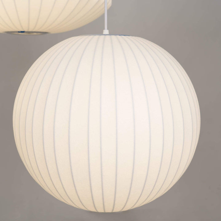 Lampe suspendue moderne blanche - soie et acier