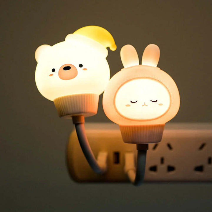 Veilleuse LED avec minuterie - motif animal - USB